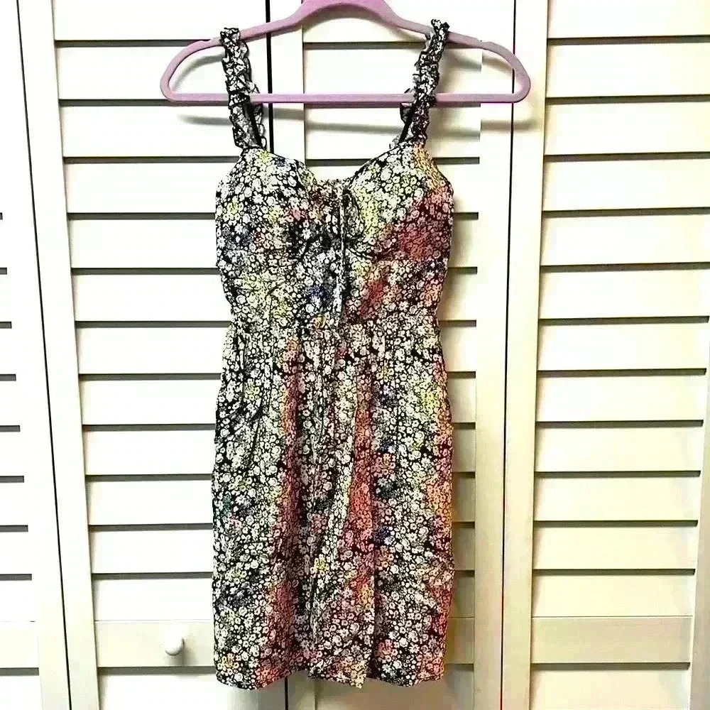 AUW Floral Sleeveless Dress Size Small